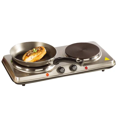 2500W High Quality Electric Hot Plate Double Burner Stainless Steel Hotplate
