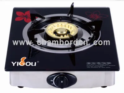 Portable Outdoor and Indoor Usage Tempered Glass Single Burner Gas Stove
