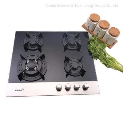 4 Burners Lotus Flame European Style Built in Gas Hob Kitchen Gas Cooking Stove